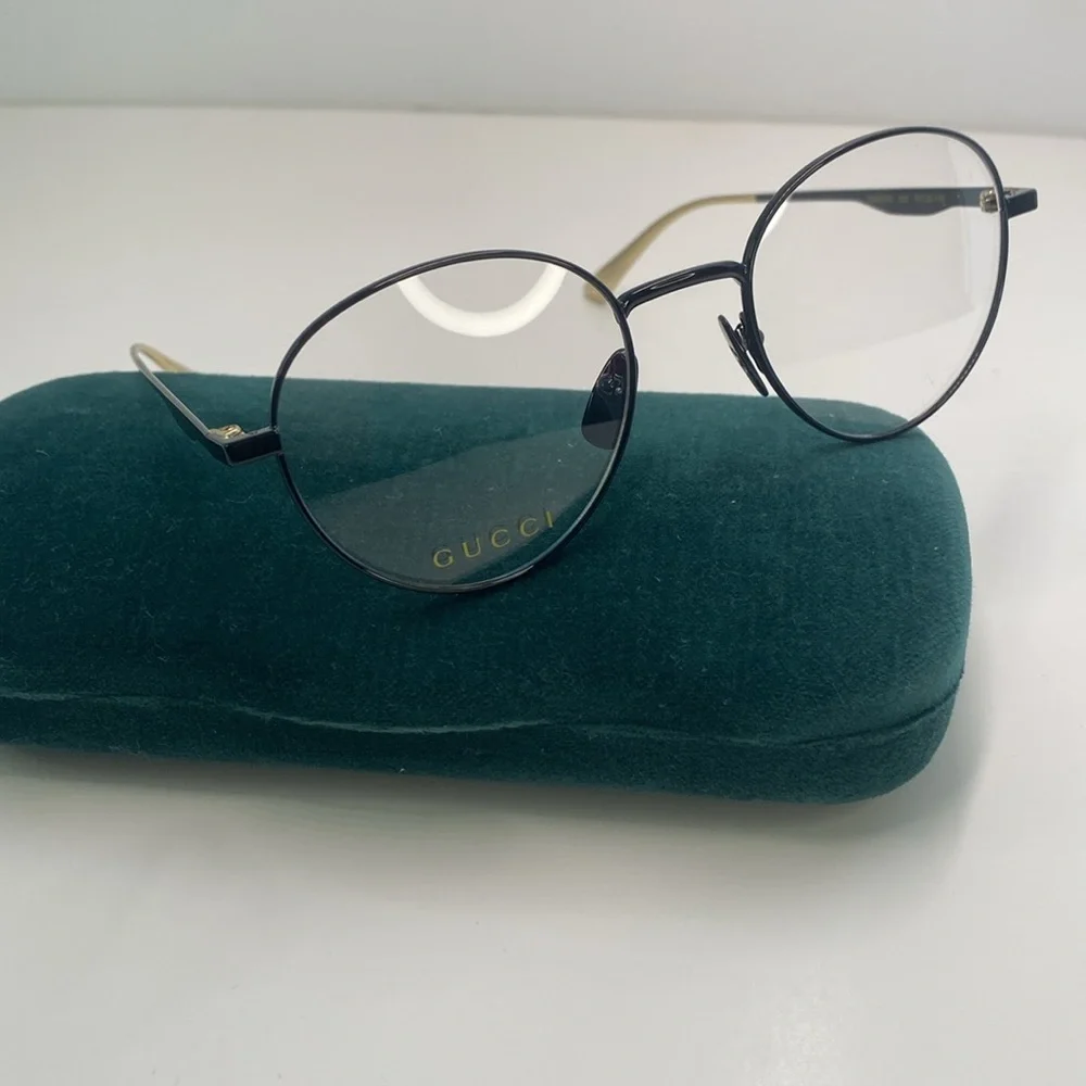 New Authentic Gucci™ GG0337O 002 51 - Black Eyeglasses
